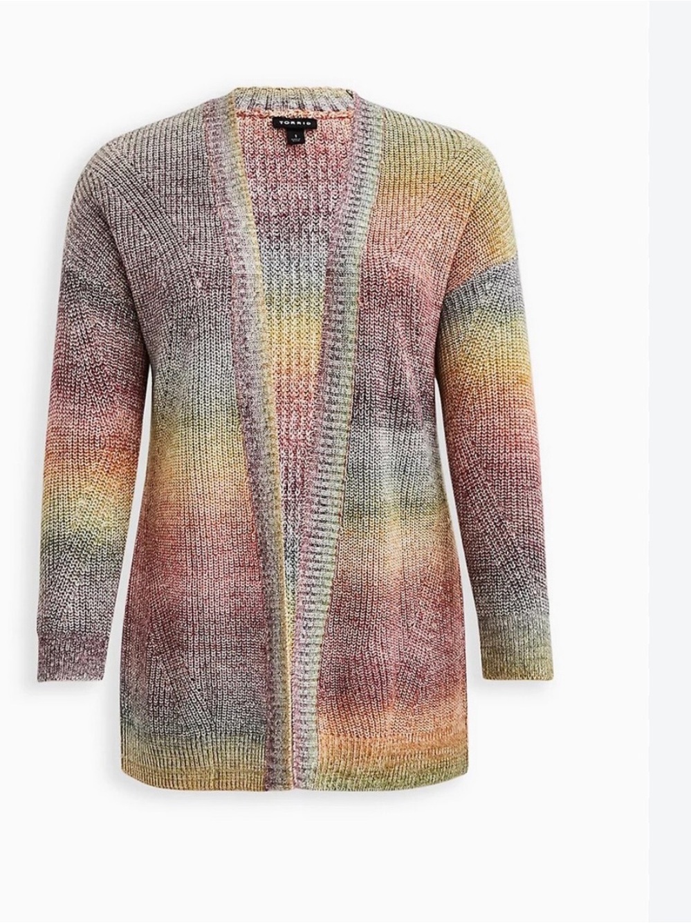 Torrid Open Front Ombré Rainbow Cardigan Sweater Woman’s Plus size 6